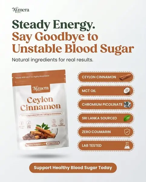 Ceylon Cinnamon Softgels | Blood Sugar Support