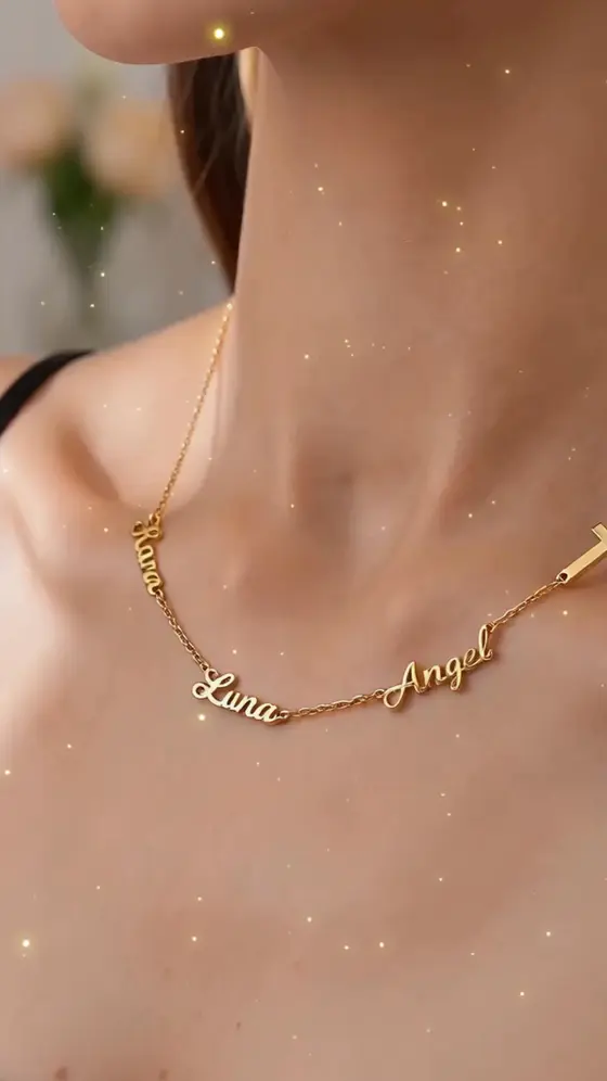 Personalized Cross Name Necklace