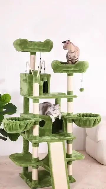 Luxury Solid Wood Cat Tower for Big Cats & Kittens