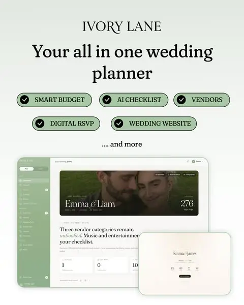 Your whole wedding. One free app.