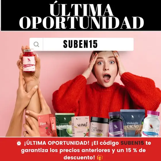 Últimas horas: ¡Código SUBEN15 para el último descuento! ⏰