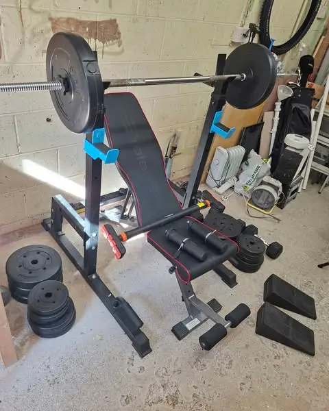 Complete Home Gym Set – Bench, Squat Rack, Barbell & 80kg Weights – £150