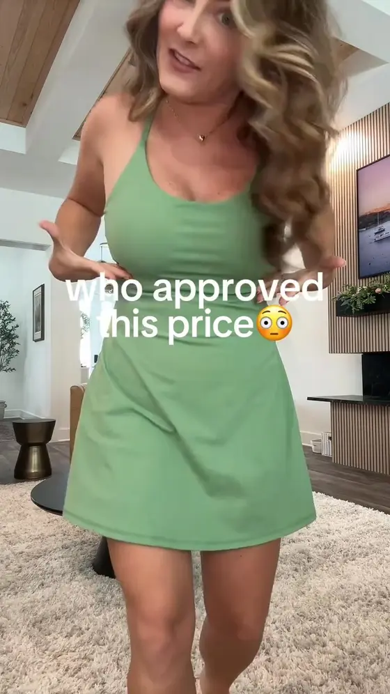 Soft Brushed Fabric 4-Way Stretch Workout Dress Cross Back Padded Sports Romper