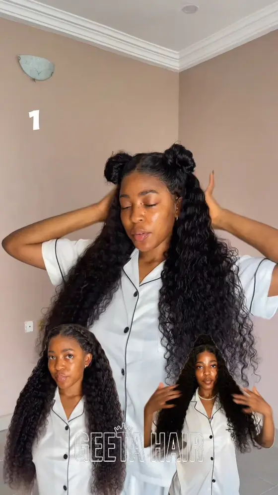 One wig three styles! Your pick?
🔗𝐇𝐚𝐢𝐫 𝐢𝐧𝐟𝐨: Curly 26 inch 300%density…