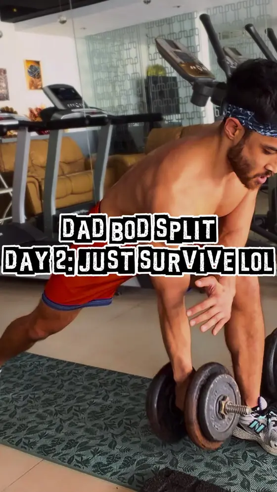 Just a dad and his dumbbells lol. Sometimes that’s all you need, especially whe…