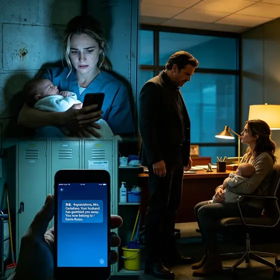 The text came while I was hiding my newborn son in a janitor's closet.

"Congra…