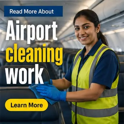Learn how airport cleaning work is described in guides