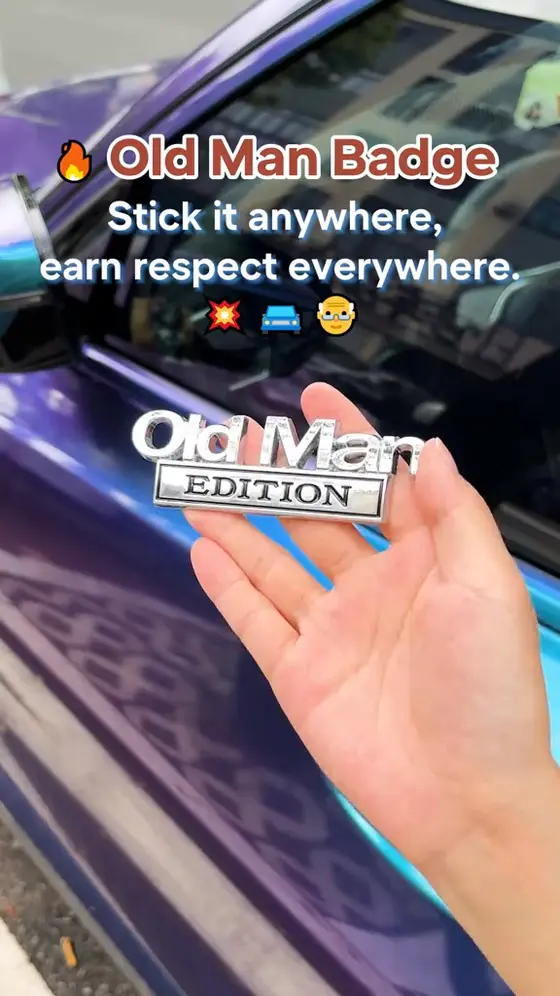 🚗 „Old Man Edition“ Auto-Embleme