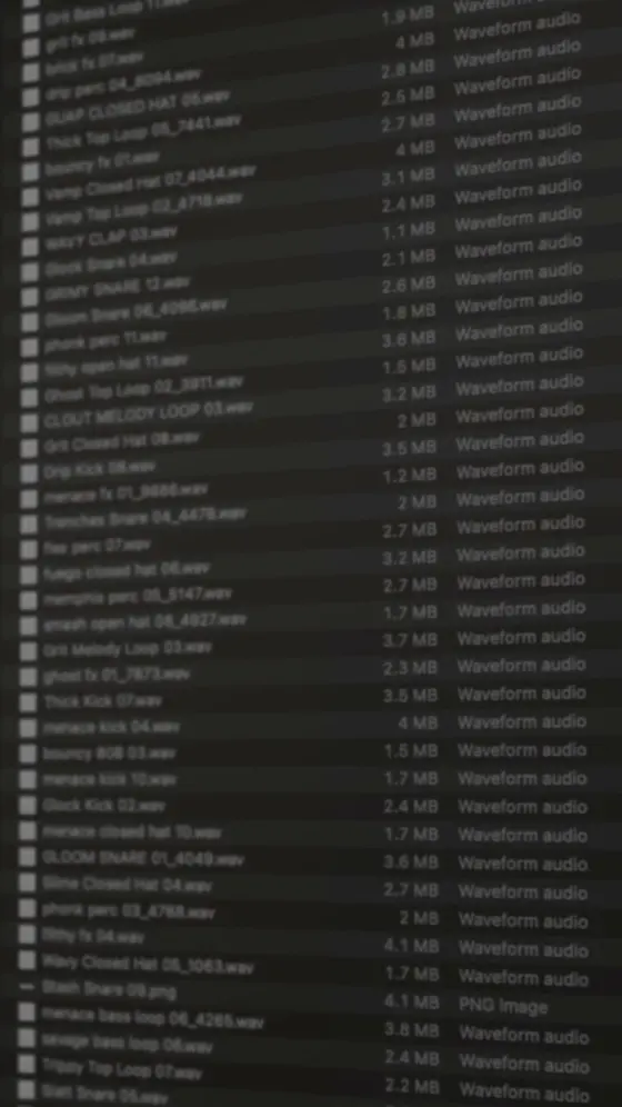 Clean your sample library in seconds.