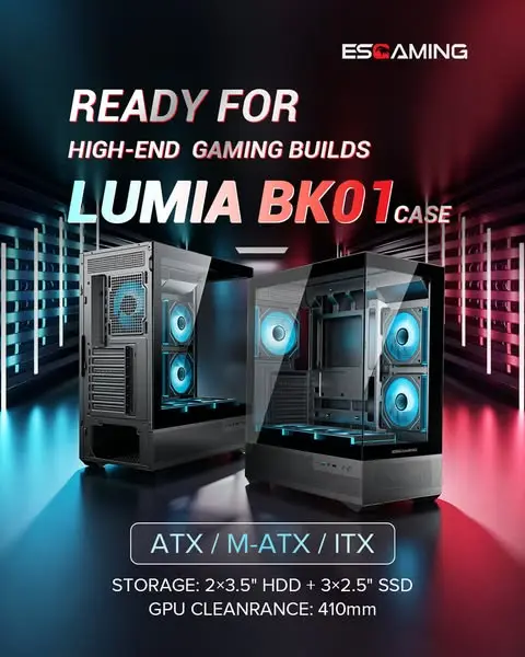 2026 Latin America Hot-Seller PC Case: LUMIA BK01 Black｜Dealer Recruitment Now…