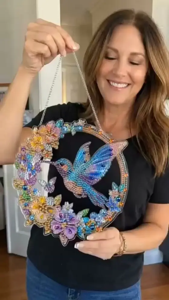 Hummingbird Diamond Art Hanging Ornament Kit