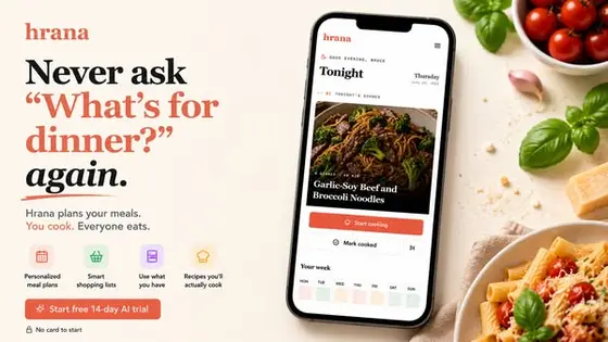 Hrana — never ask "what's for dinner?" again