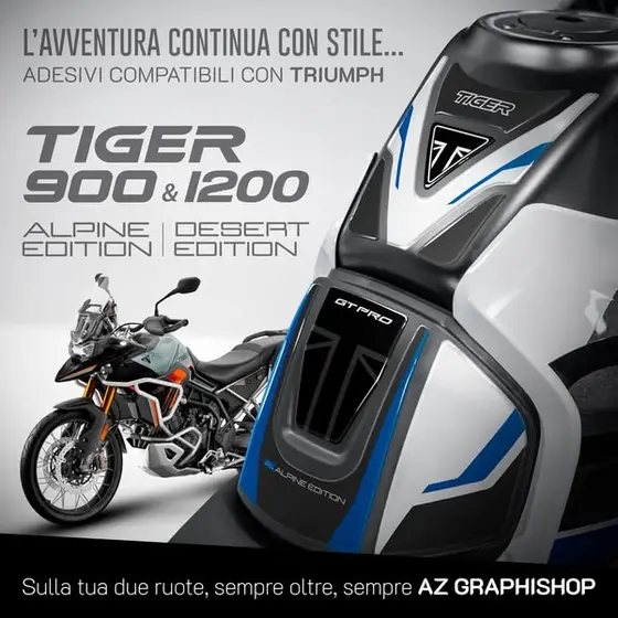 Adesivi per moto Triumph: paraserbatoi, protezioni tappo benzina e laterali