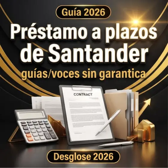 Préstamo a plazos de Santander sin garantía: desglose 2026