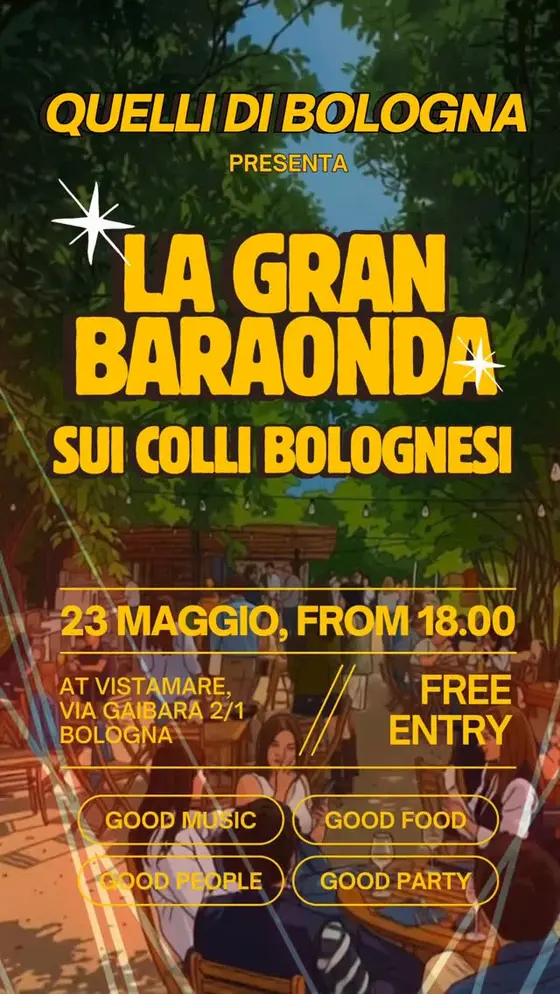 QUELLI DI BOLOGNA presenta
LA GRAN BARAONDA … sui Colli Bolognesi 🕺🪩
La prim…