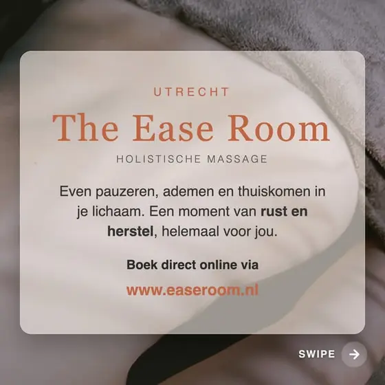 The Ease Room - Holistische massage in Utrecht🌿

Een plek om te vertragen, ade…