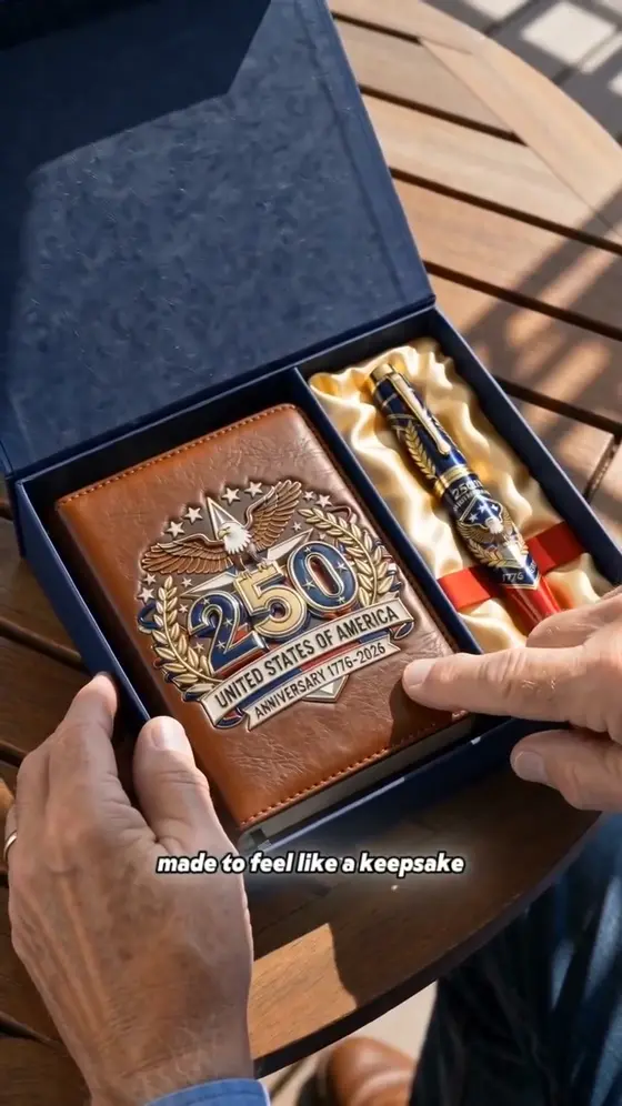 Father's Day gift 一 USA 250th Anniversary Notebook & Pen Set, 1776-2026 Patriot…
