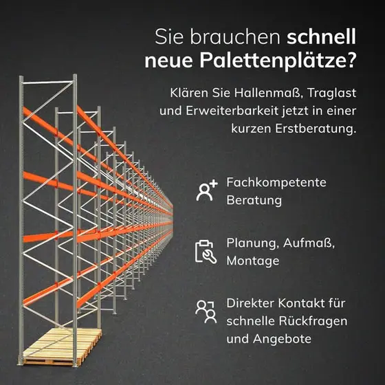 Palettenregale mit schneller Verfügbarkeit