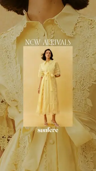 Yellow Lace Trim Short Sleeve Midi Dress