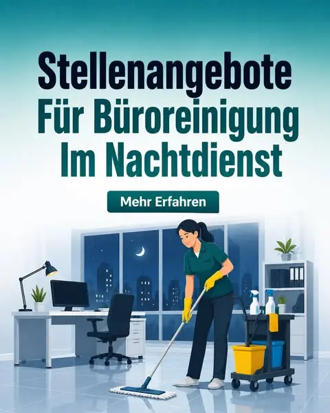 Erfahren Sie mehr über die Möglichkeiten für Reinigungskräfte in der Nachtschic…