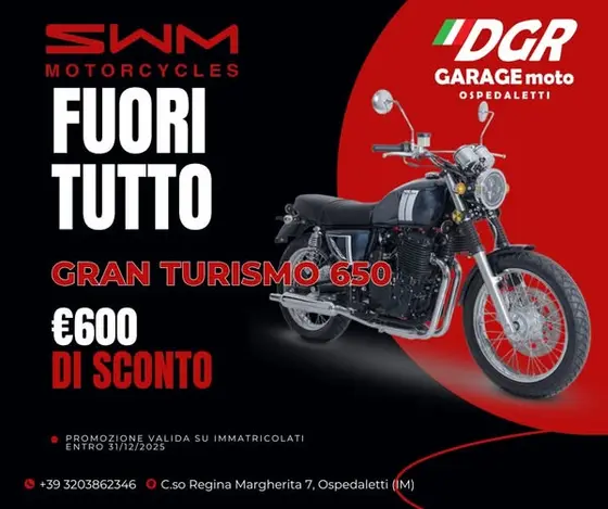 🔥 FUORI TUTTO su SWM da DGR Garage Moto! 🔥

Super occasione sulle SWM in pron…