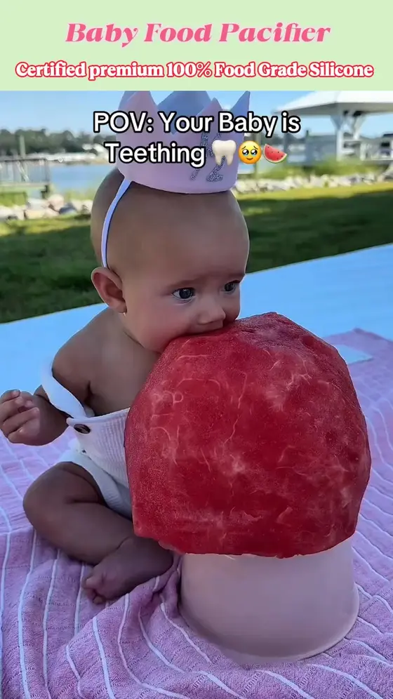 🍓 Baby Fruit Feeder — Safe Self-Feeding from 4 Months!