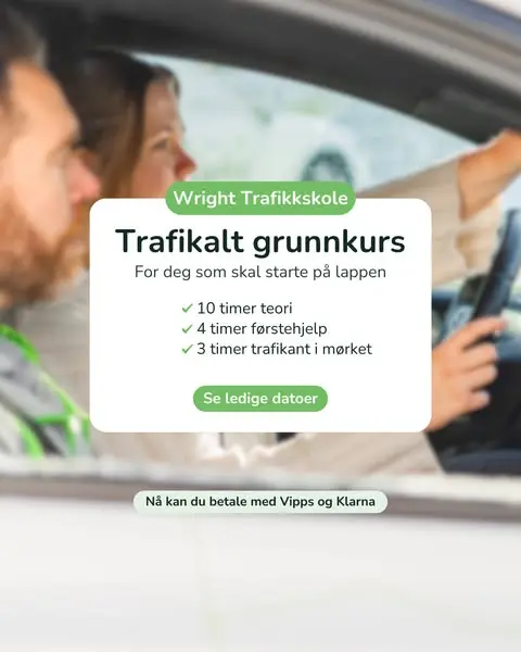 Trafikalt grunnkurs🚗📚 Se ledige datoer!