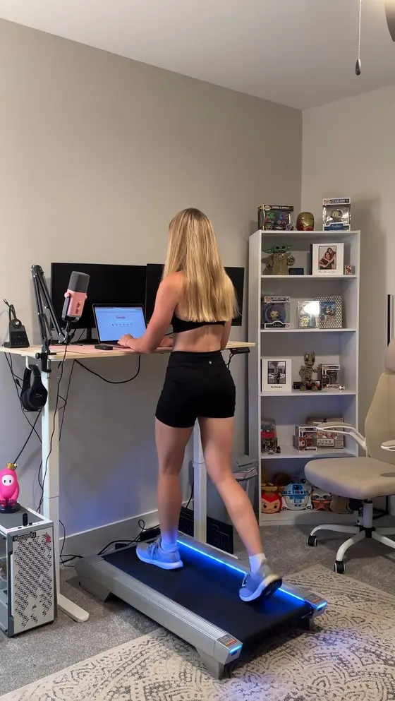 Walk while you work with the UREVO CyberPad Office Smart Treadmill