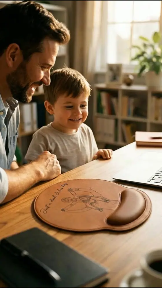 Dad, sketched with love—every click, a reminder. A personalized photo line art…