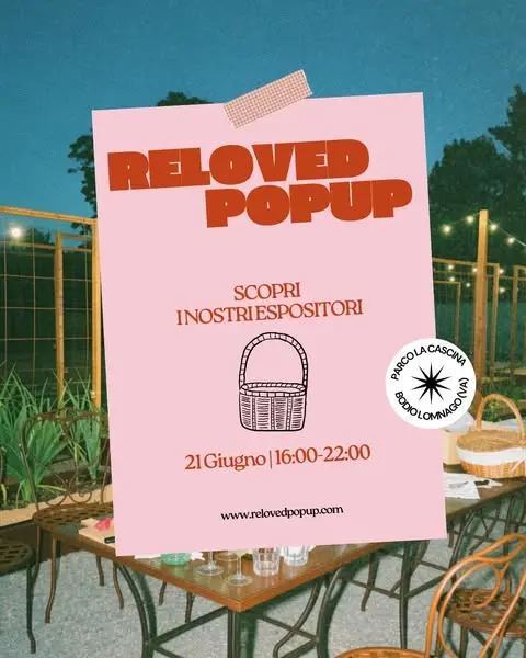 ☀️ Reloved Summer Pop-Up

L’estate inizia qui.

Un pomeriggio tra creatività, a…