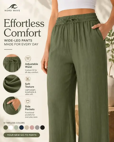 Wide leg. High waist. Zero effort.