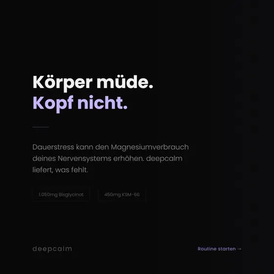 Du schläfst nicht schlecht. Du fährst nicht runter.