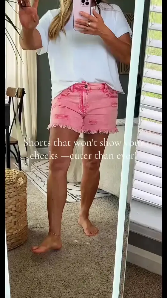 Women's Casual Mid Rise Denim Shorts Stretch Ripped Raw Hem Jean Shorts – Styli…
