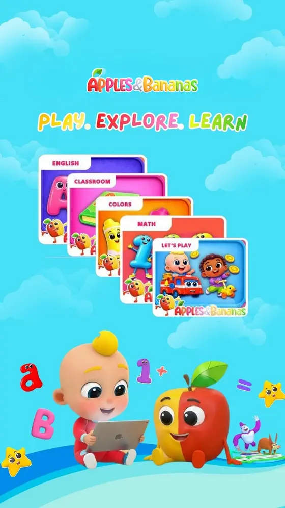 Searching for the right kids learning app for your child? Apples & Bananas offe…