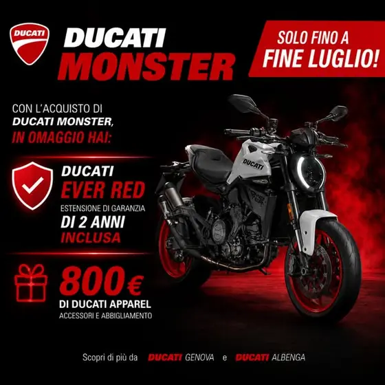800€ di Ducati Apparel + 2 anni Ever Red