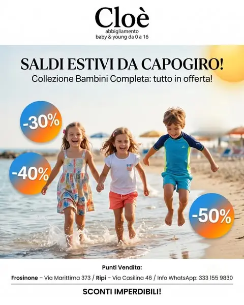 ☀️ L'ESTATE SI ACCENDE DI RISPARMIO DA CLOÈ! ☀️
Il momento che stavate aspetta…