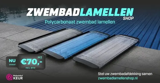 Zwembad Lamellen Shop - De goedkoopste van Benelux
