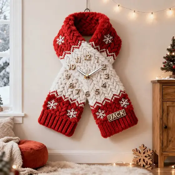 Personalized scarf clock