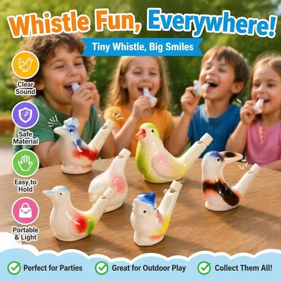 Ceramic Water Bird Whistles – Colorful Handcrafted Bird Call Toys for