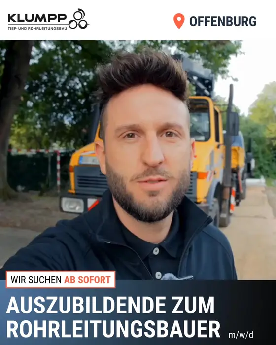 Deine Ausbildung zum Rohrleitungsbauer (m/w/d)📍 in Offenburg