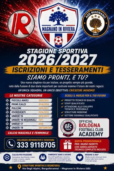 TESSERAMENTI APERTI Stagione Sportiva 2026/2027.