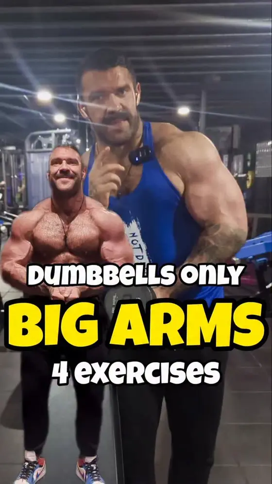 💪 DUMBBELLS ONLY BIG ARM WORKOUT 💪

Just 4 exercises, 2 supersets, and around…