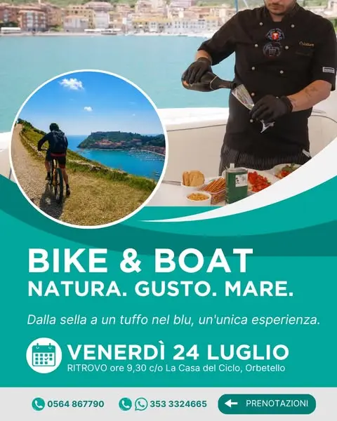 🌊 BIKE & BOAT – Summer Experience

📅 Venerdì 24 luglio 
🚴‍♂️ Ritrovo ore 9:3…