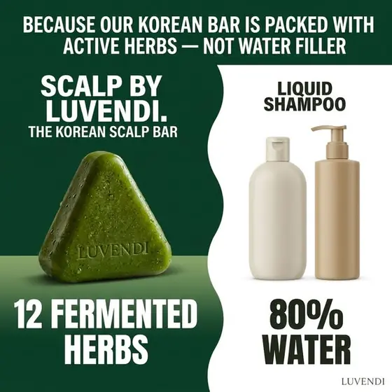 Korean Hair Growth Bar — Stop Hair Loss With 12 Herbs