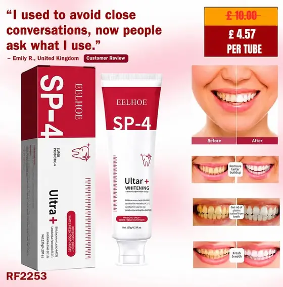 Probiotic-powered toothpaste for healthier gums and a brighter, cleaner smile