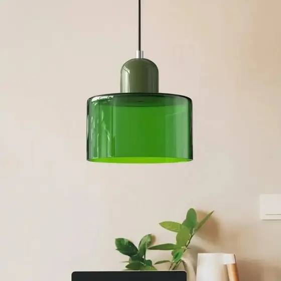 Suspension en verre teinté cylindre Morandi KL17
