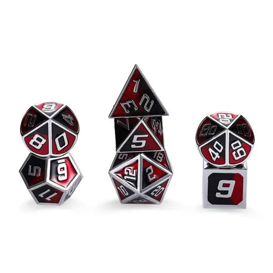 Rustic Copper Pink Heart Metal DND Dice Set, Metal Dice Set, Pink Dice, Polyhed…