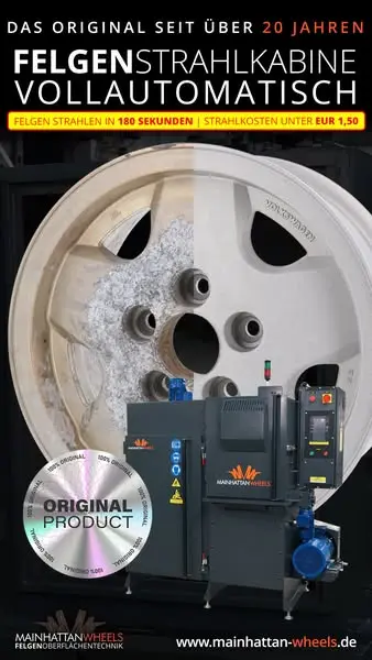 Strahlkosten unter 1,50 € pro Felge – vollautomatisch