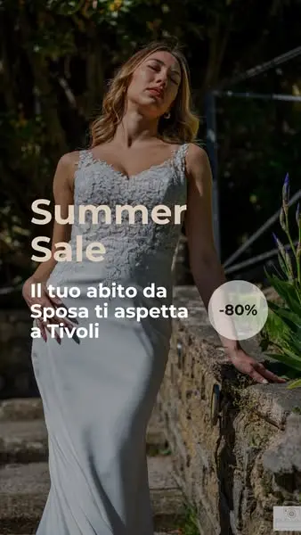 Abiti da sposa fino all’80%