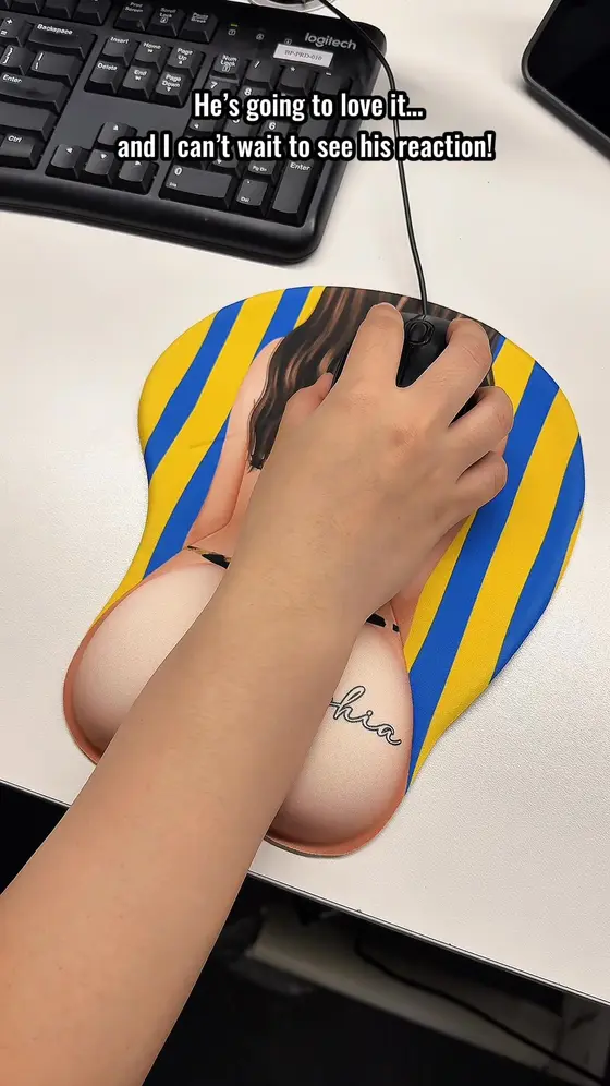 Work desk, but make it bold 😏🖱️ personalized custom funny naughty mouse pad #…